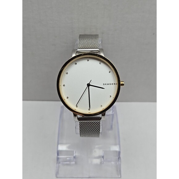 Skagen Hagen SKW2661 Womens 34mm Gold Silver Tone Mesh Quartz Watch New Battery - Picture 1 of 10